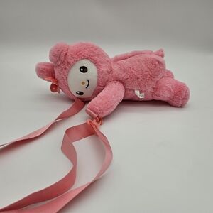 Cute Pink Plush Animal Backpack for Kids